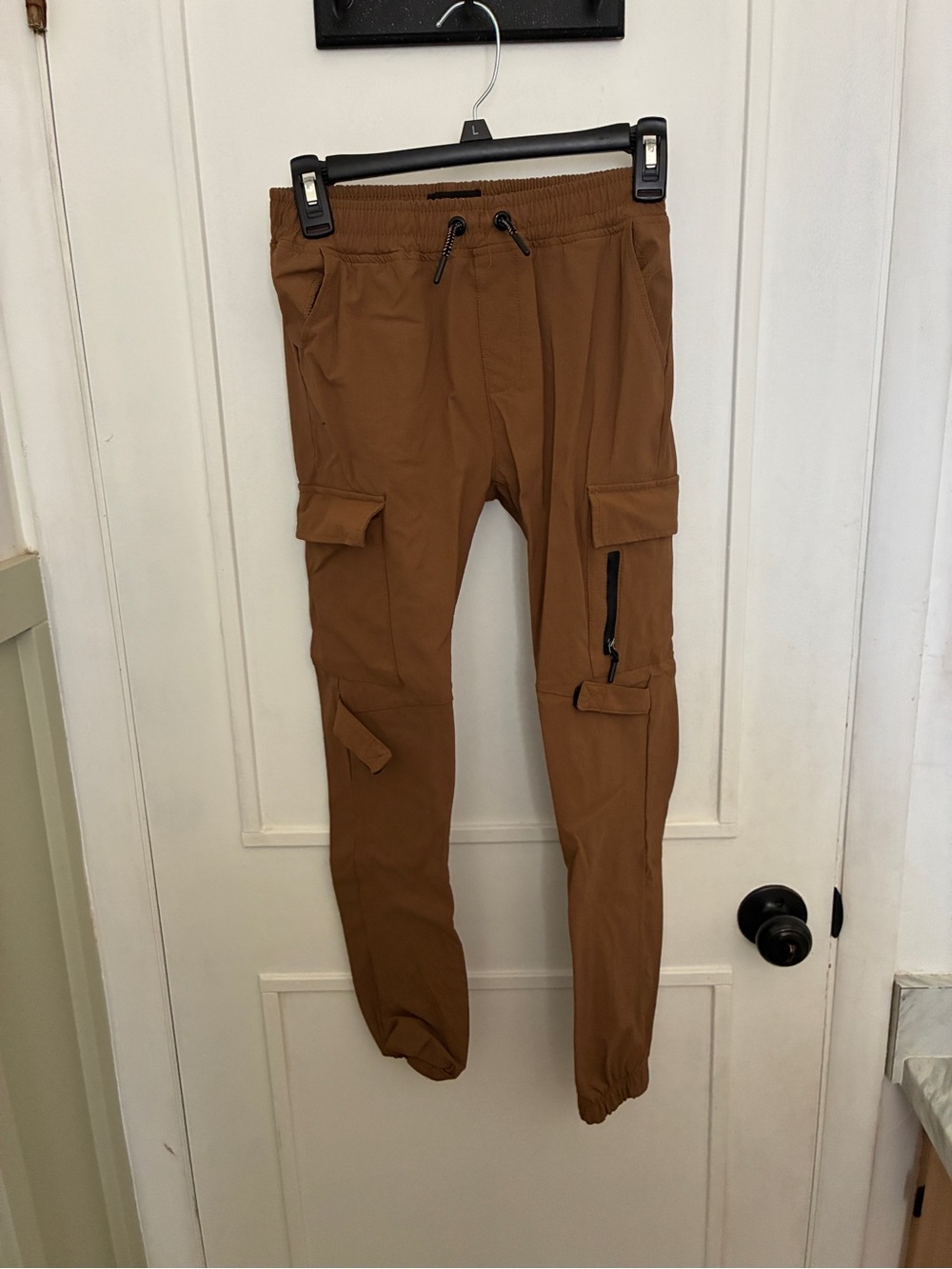 Kids Brown Cargo Jogger Pants - Casual Everyday Wear